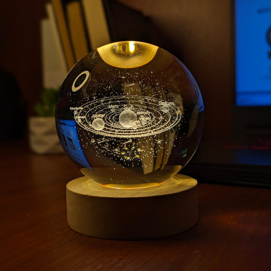 Esfera estelar | Crystalballs® - Sistema solar (10 cm)