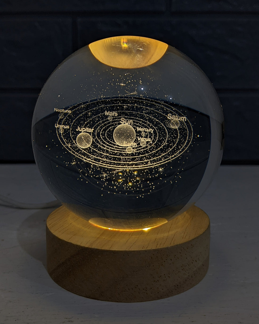 Esfera estelar | Crystalballs® - Sistema solar (10 cm)