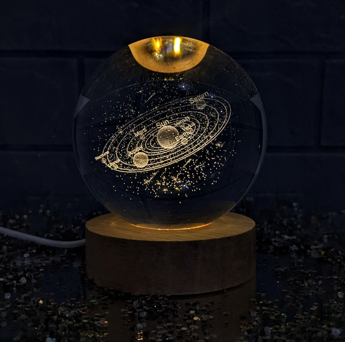 Esfera estelar | Crystalballs® - Sistema solar (10 cm)